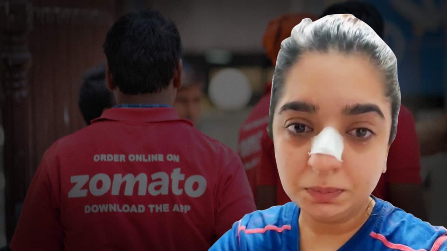 Zomato's delivery person punches woman, horrifying visuals surface