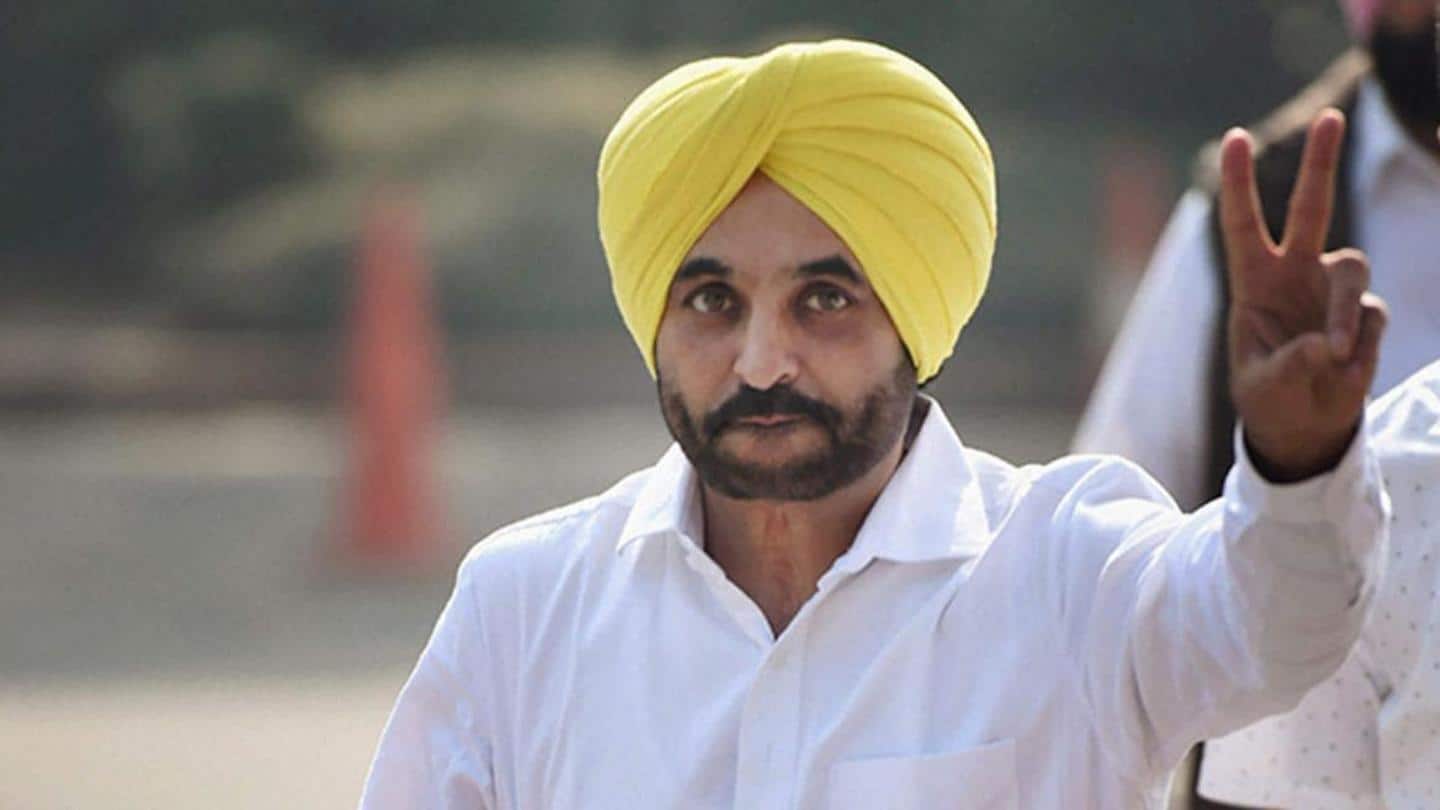 Protest led by AAP Punjab chief Bhagwant Mann Protest led by AAP Punjab chief Bhagwant Mann