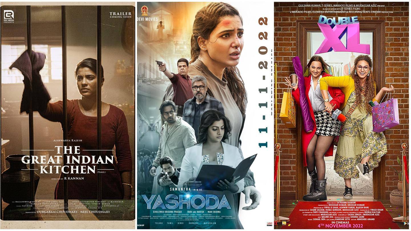 'Yashoda,' 'Double XL': New titles arriving in theaters in November