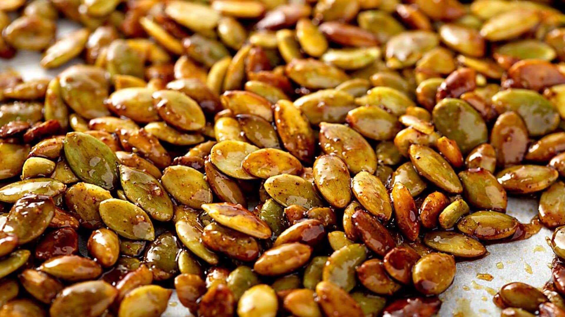 Gorge on delicious magnesium-rich pumpkin seed snacks