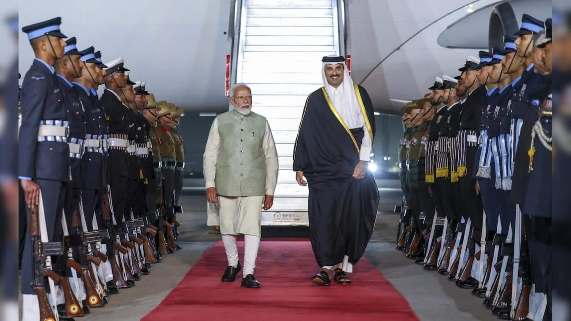 PM Modi hosts Qatar's Emir Sheikh Tamim at Hyderabad House