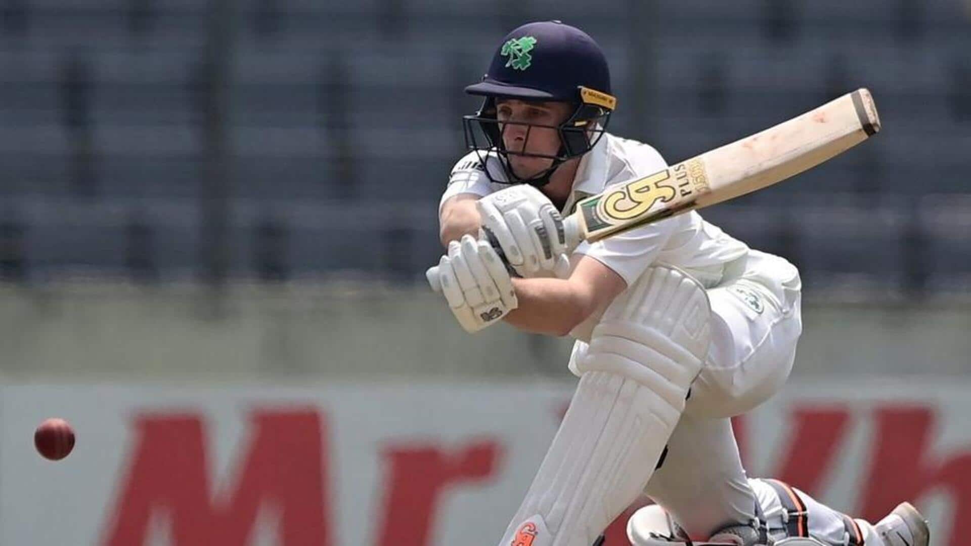 Ireland's Lorcan Tucker smashes his 4th fifty in Tests: Stats