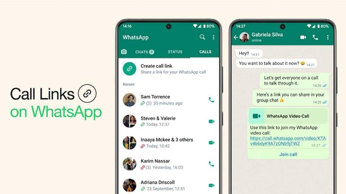 WhatsApp adds Call Links; starts testing video calls for 32