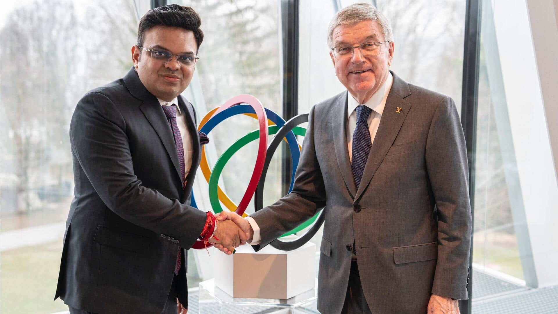 ICC chairman Shah meets IOC president Thomas Bach in Lausanne