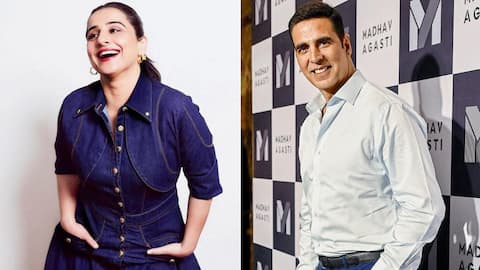 Akshay, Vidya, Raashii shoot fun song for Bazmee film