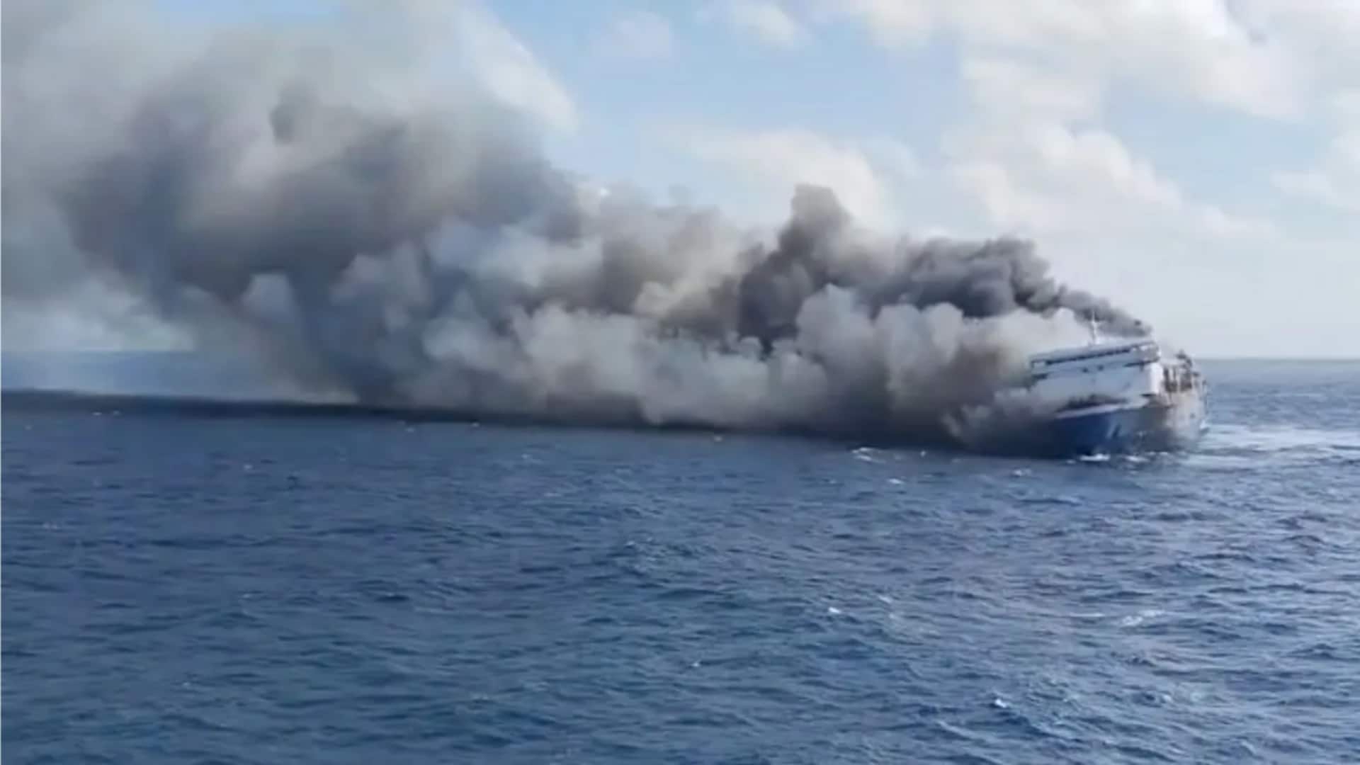 Indonesia: 5 dead, 41 missing as ferry catches fire