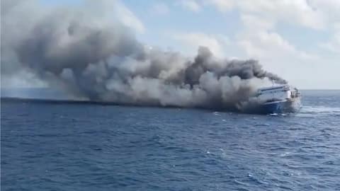 Indonesia: 5 dead, 41 missing as ferry catches fire