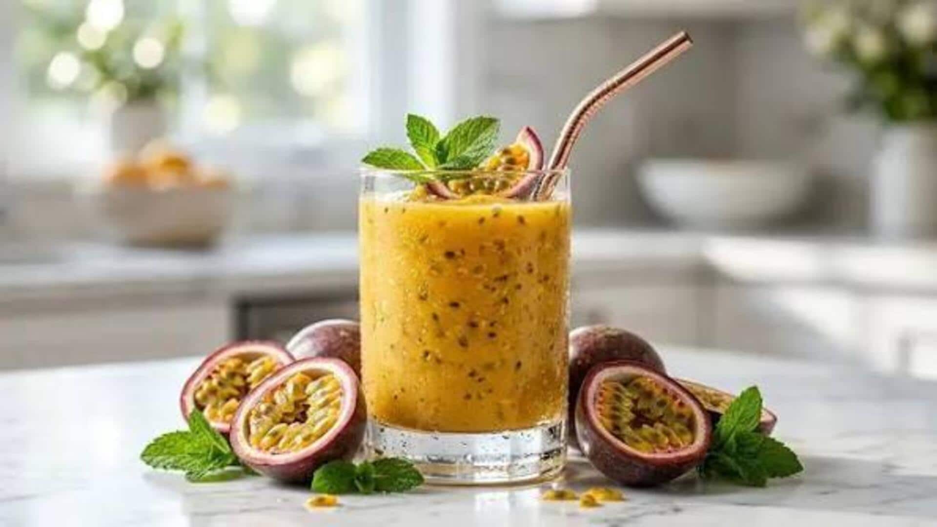 Make this passion fruit smoothie for a quick boost