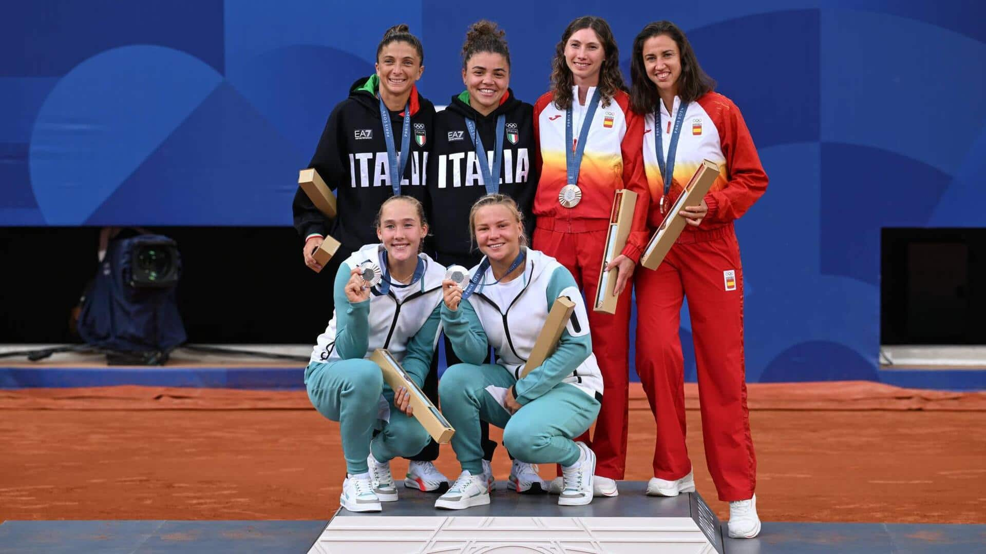 Women's doubles medalists in tennis at 2024 Paris Olympics: Details