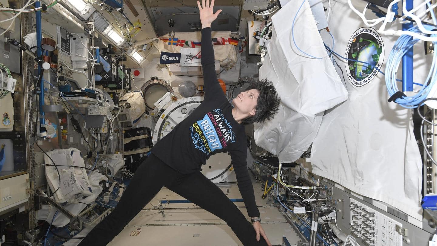 Exercising taken to new heights: Astronaut performs yoga in ISS