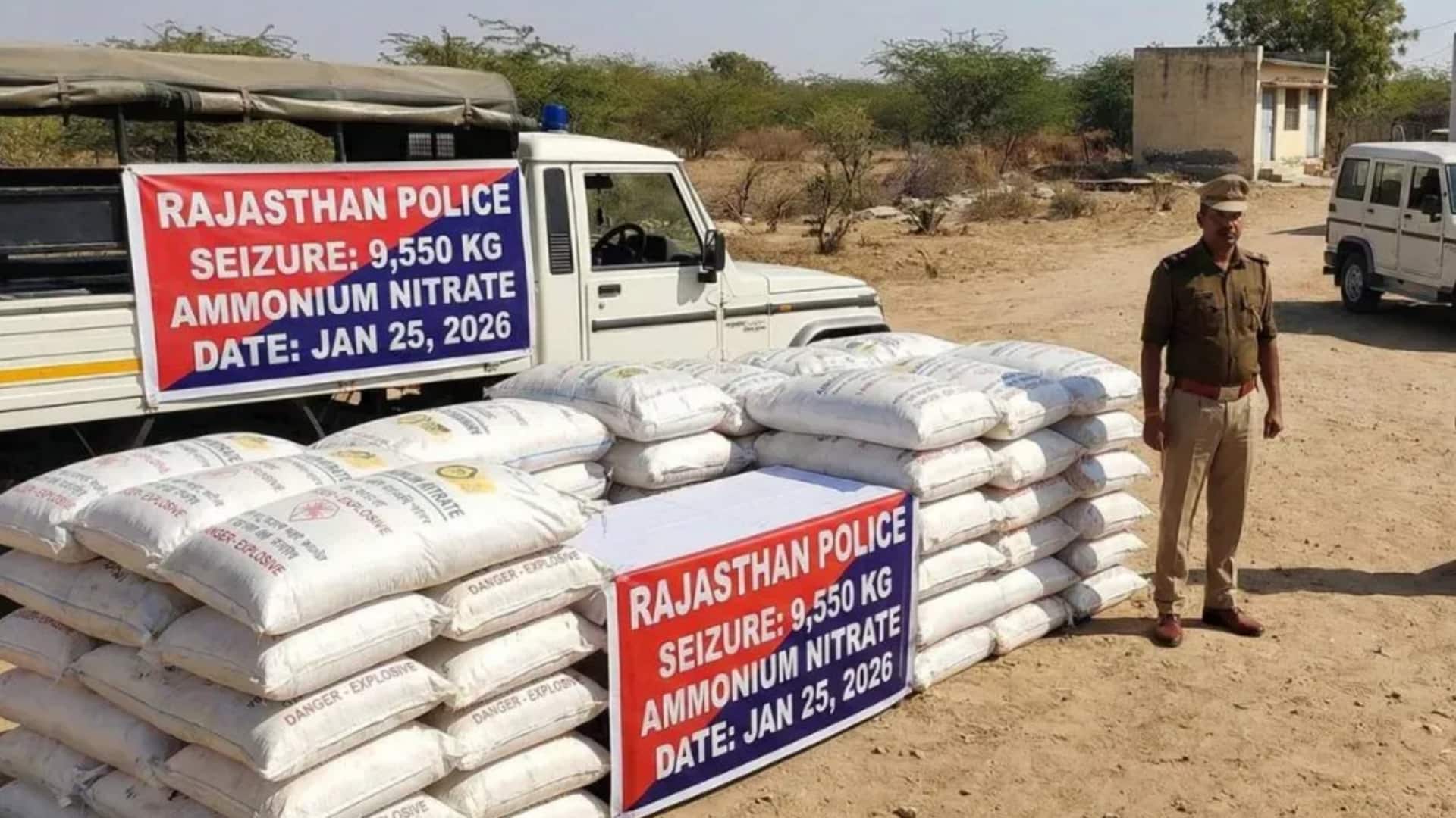 10,000kg explosives, detonators seized in Rajasthan on Republic Day eve