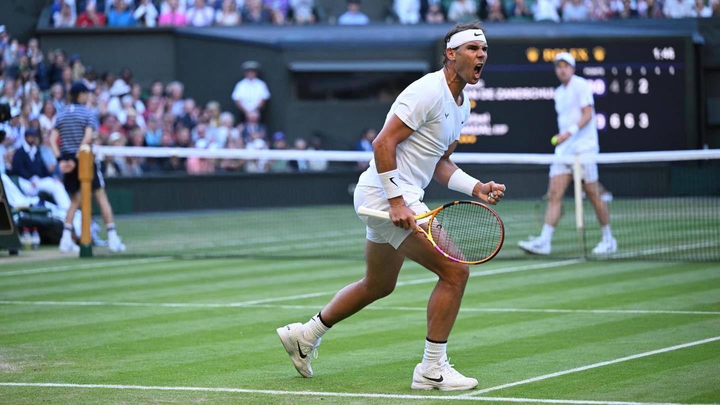 Rafael Nadal reaches his third consecutive Wimbledon quarter-final: Key stats