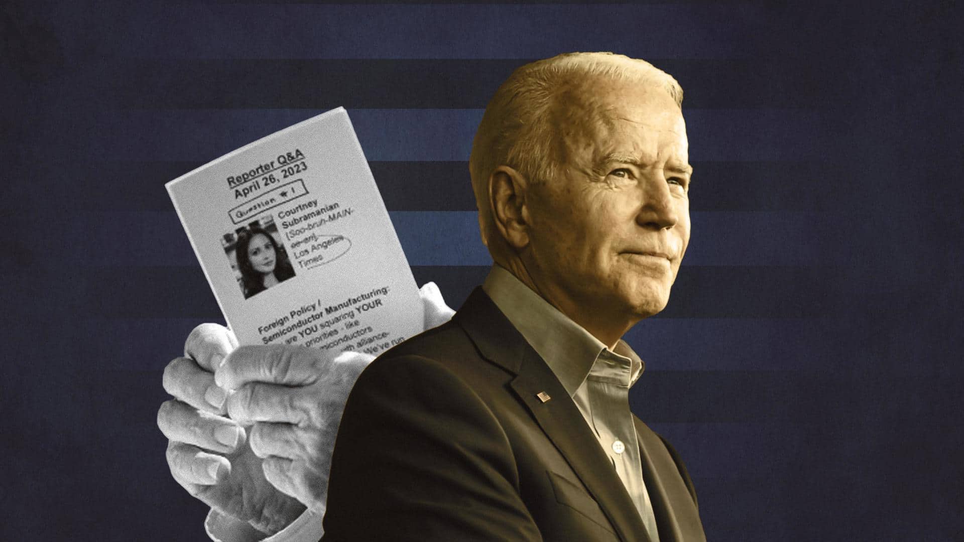 US: Joe Biden caught with cheat sheets detailing reporter's question
