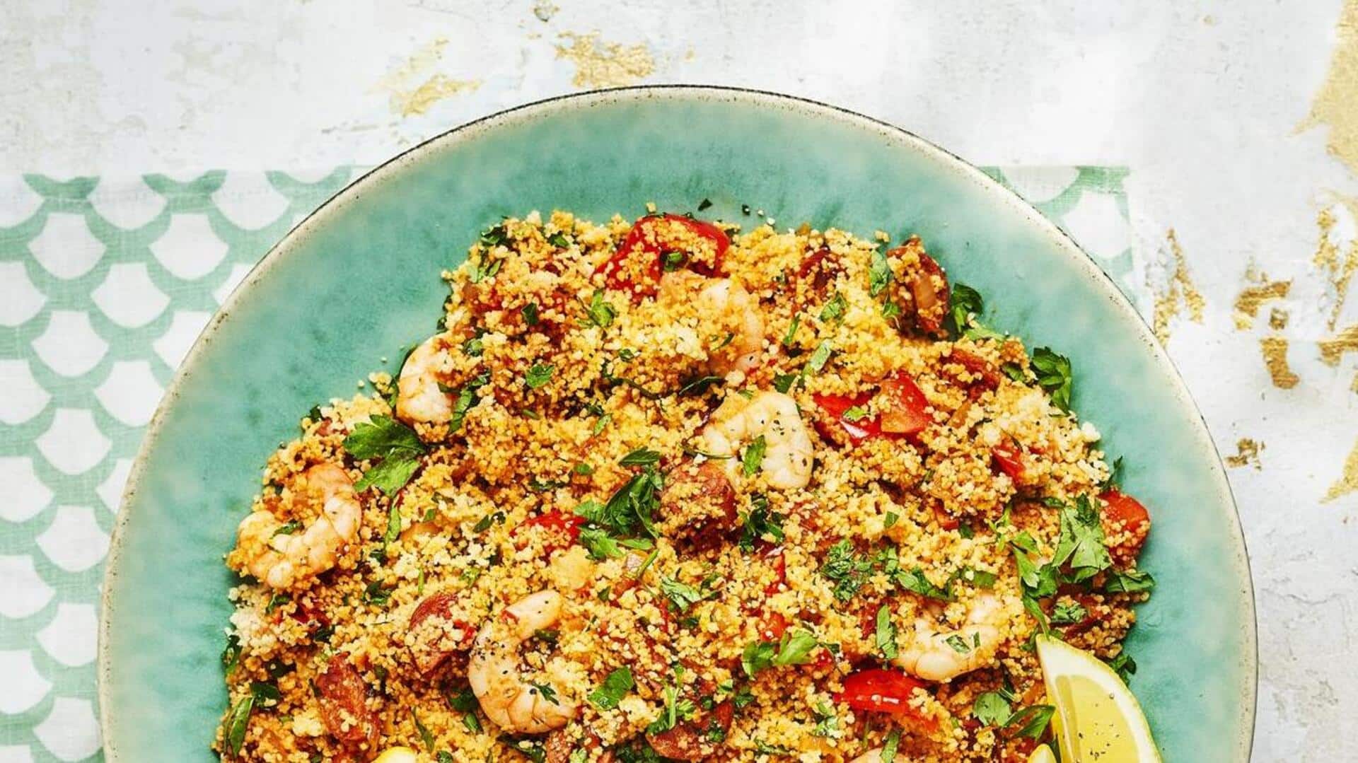 Try this fusion Moroccan-Spanish couscous paella recipe