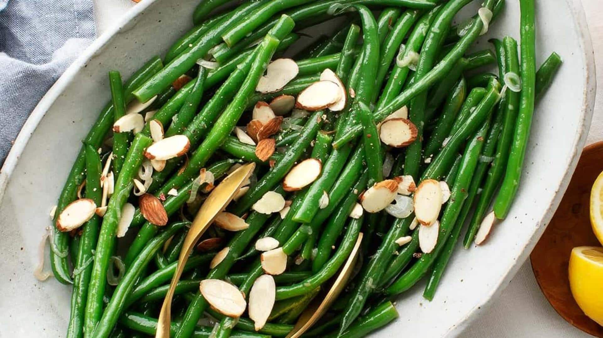 Make these awesome vegetarian dishes with green beans-almonds