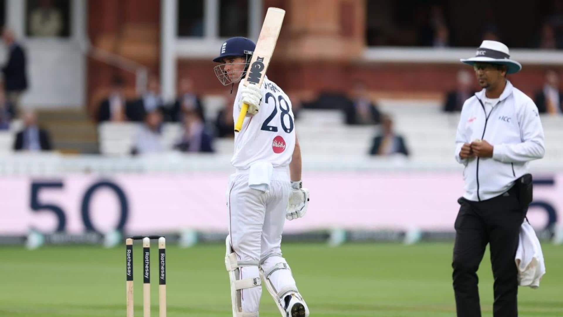 England's Dan Lawrence scores his sixth Test half-century: Key stats
