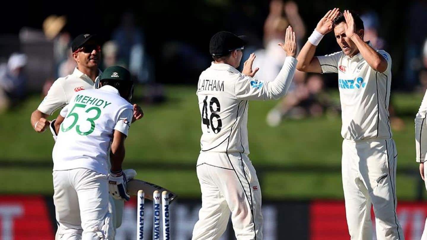 2nd Test: Bangladesh bowled out; New Zealand on top