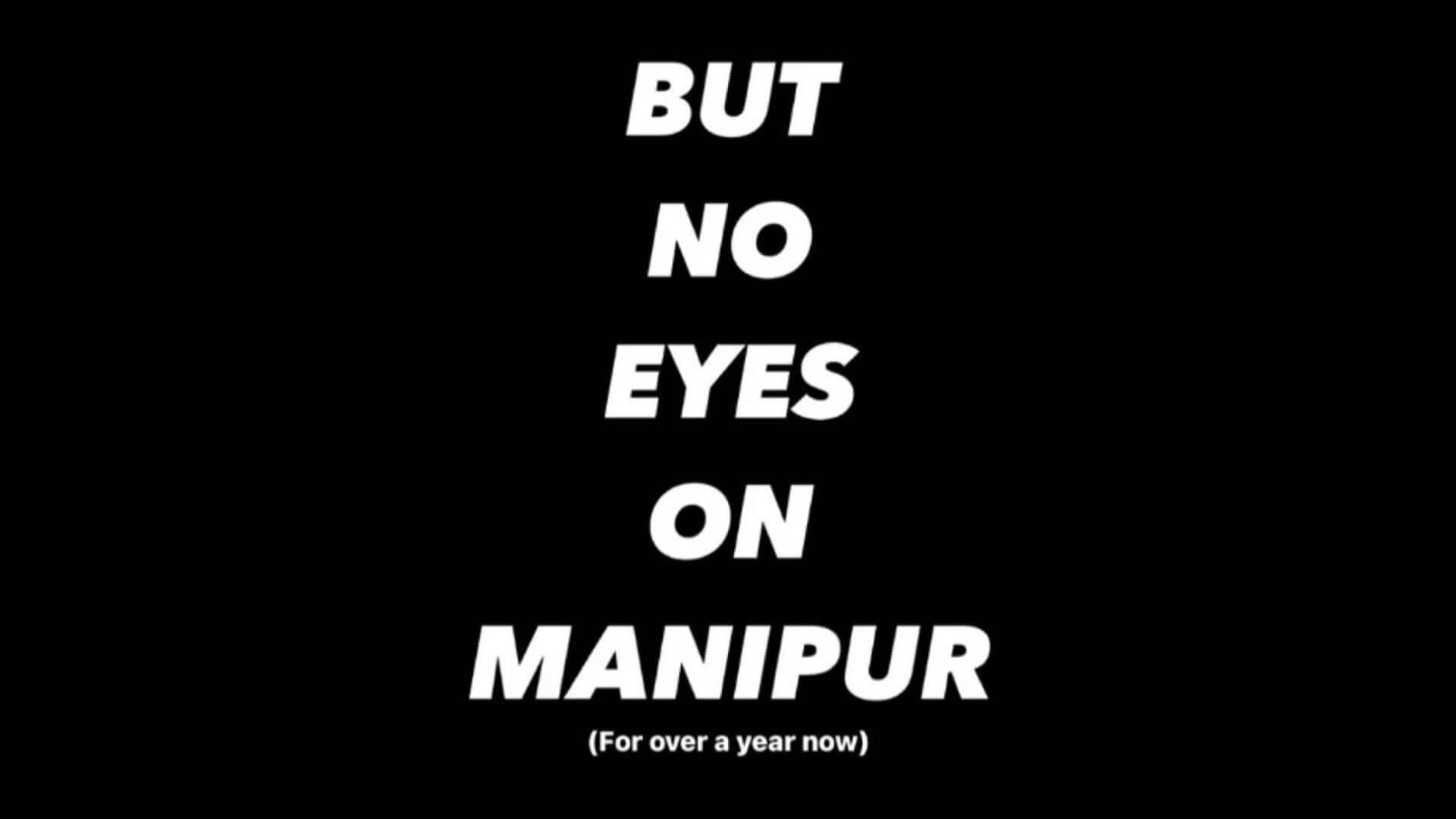 Why netizens are sharing 'But no eyes on Manipur' slogan 