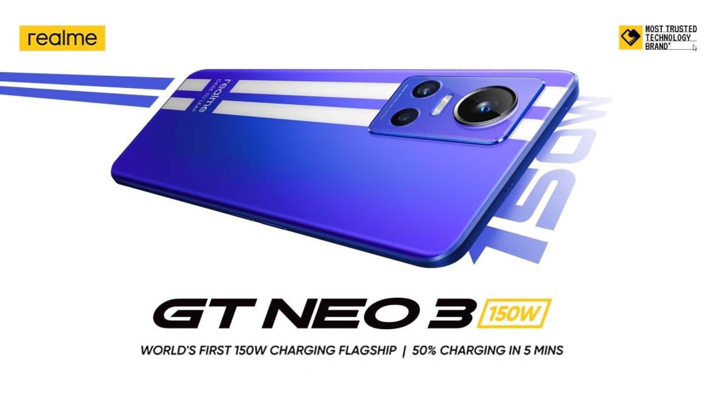Realme GT Neo 3, with 150W fast-charging, launched in India