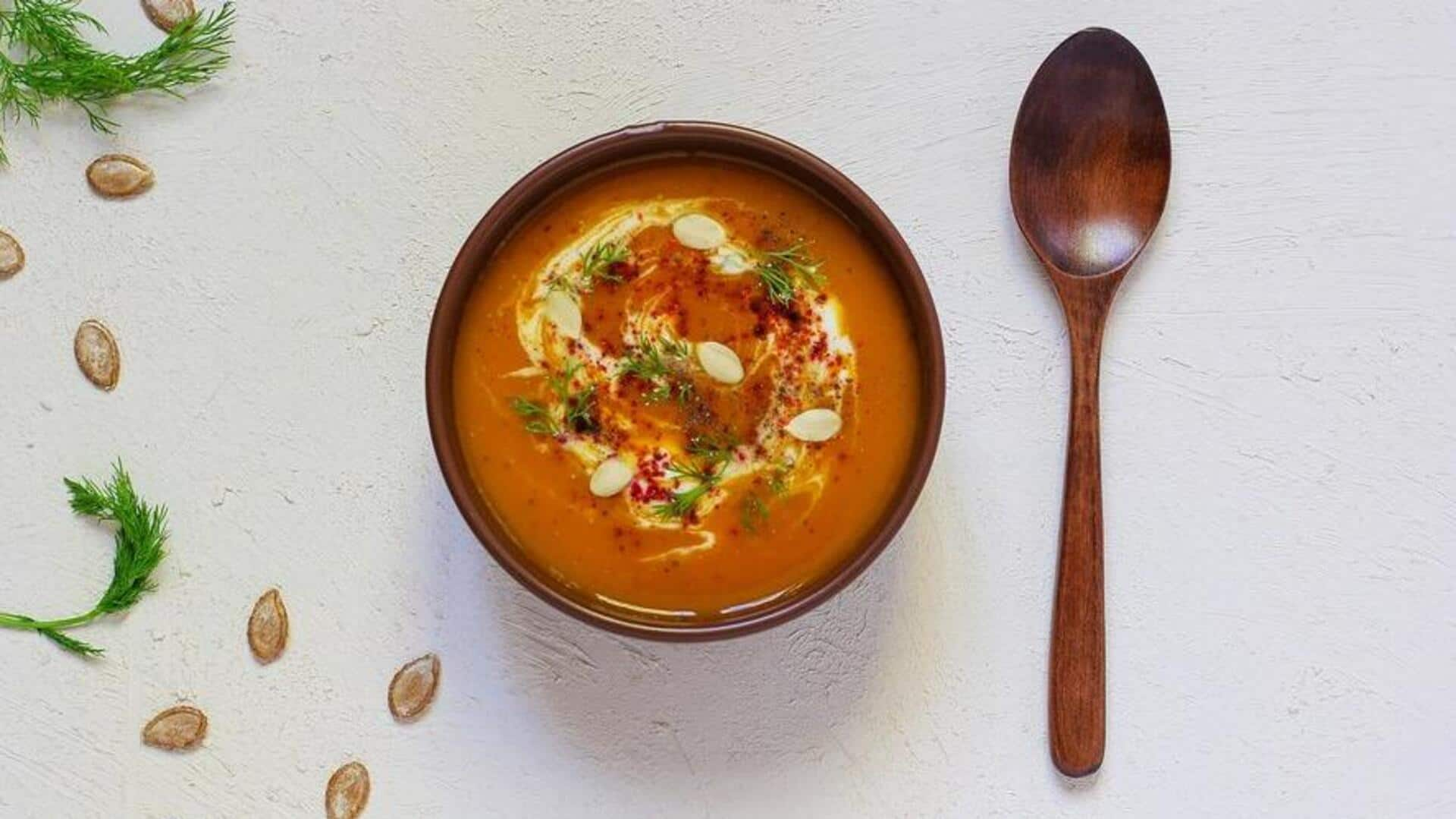 Try this Moroccan-spiced carrot soup recipe for a flavorsome day