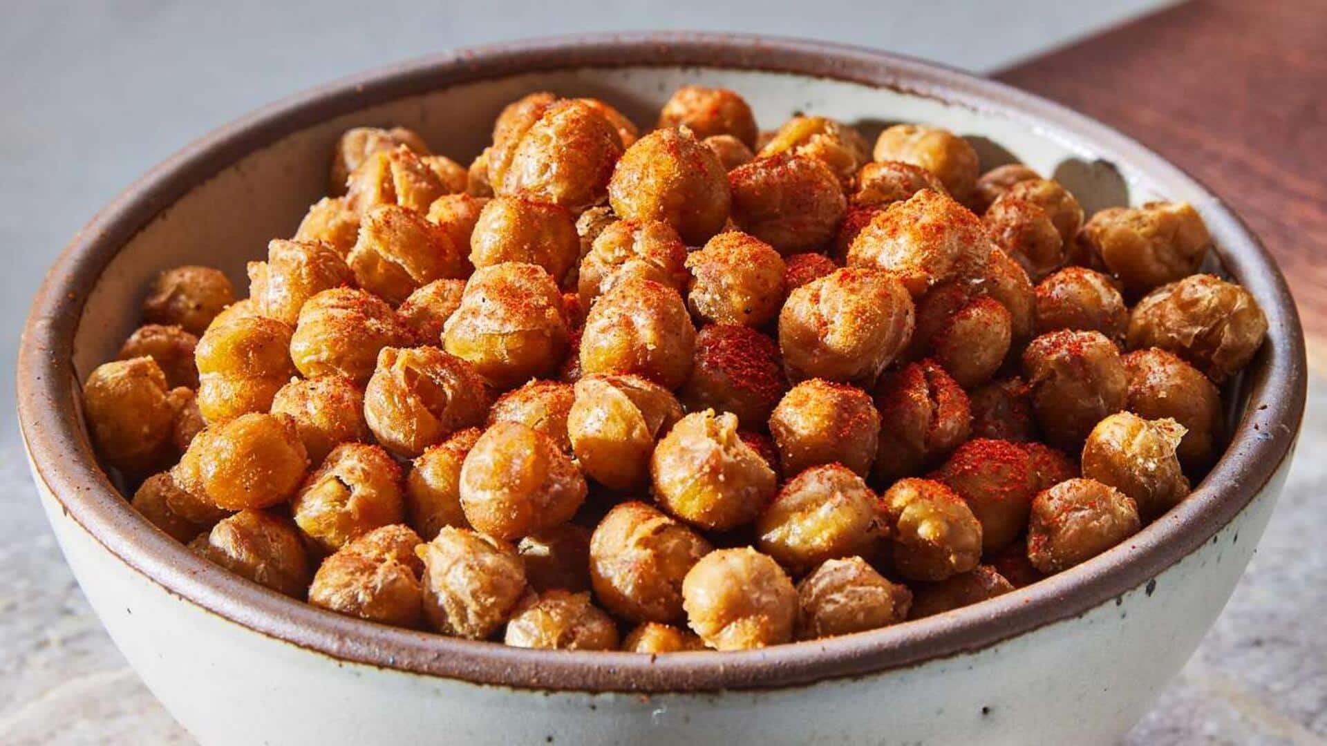 Trading bhujia for spiced roasted chickpeas