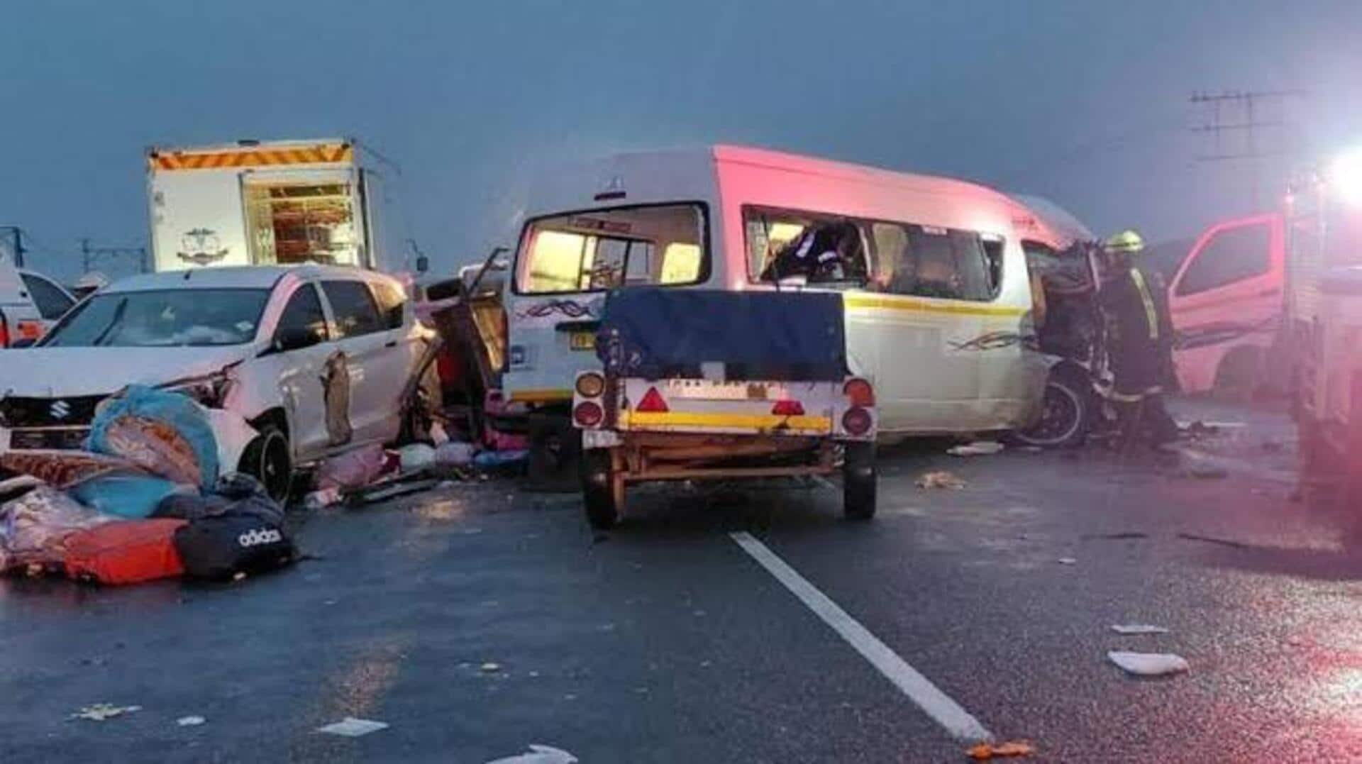 Road crash involving multiple vehicles in South Africa kills 21 