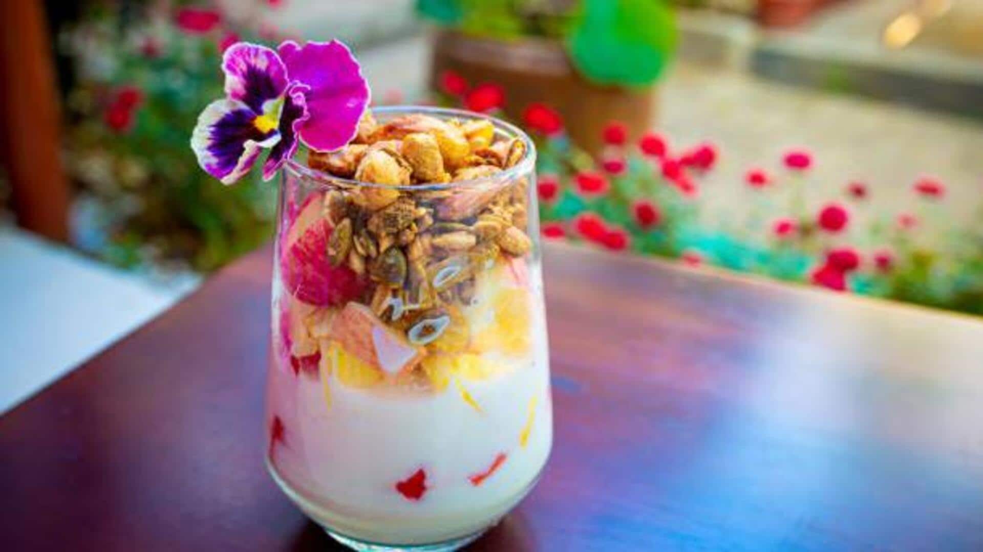 Transform your breakfast parfait with edible flowers 