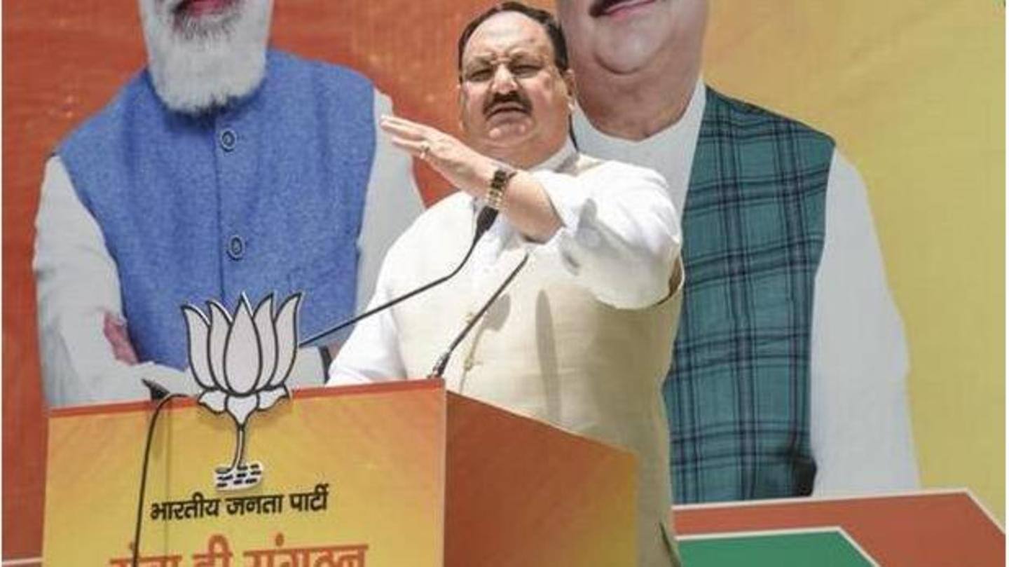 Nadda was presented with a report on BJP's relief work Nadda was presented with a report on BJP's relief work