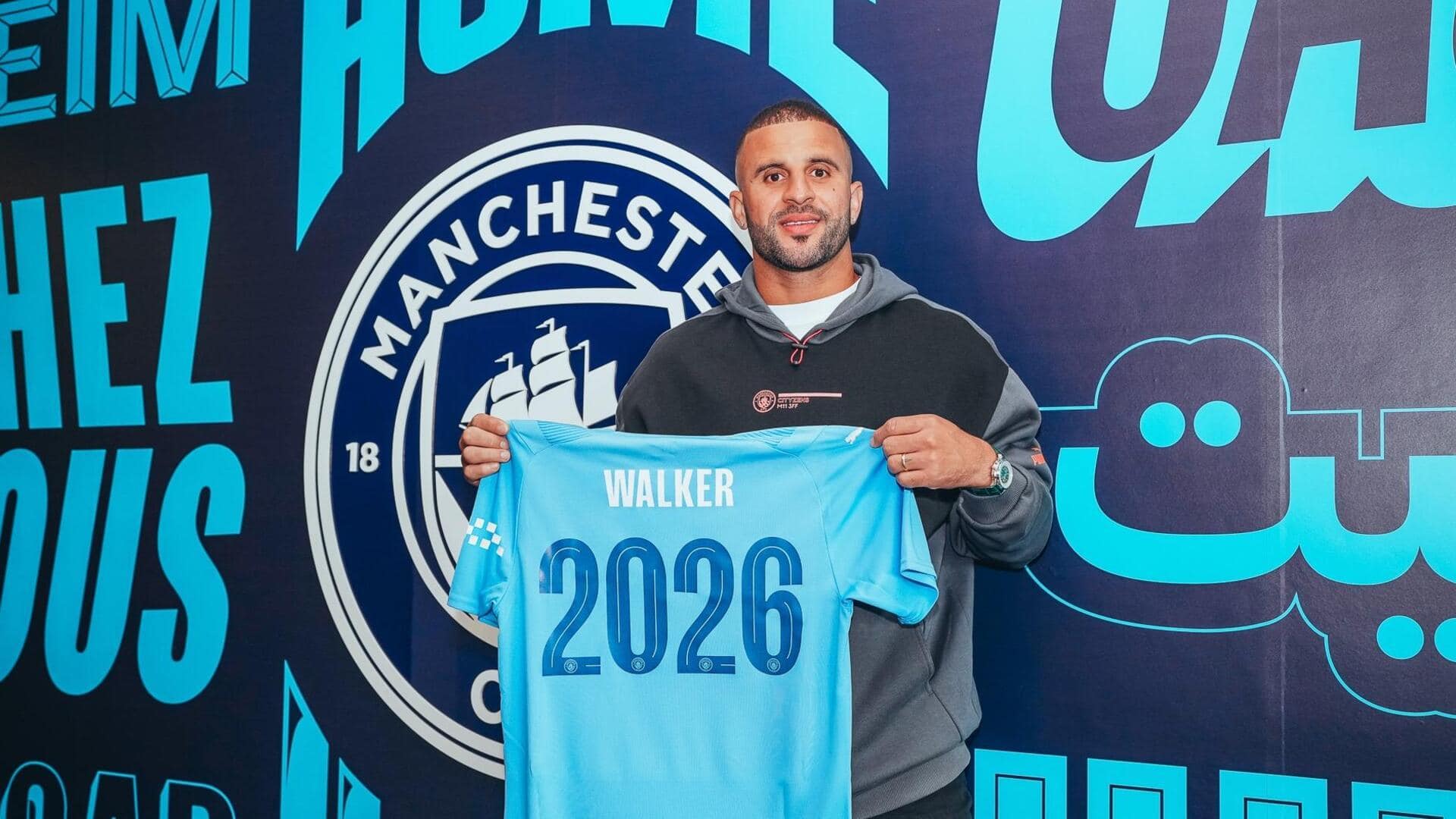 Kyle Walker signs contract extension with Manchester City: Key stats