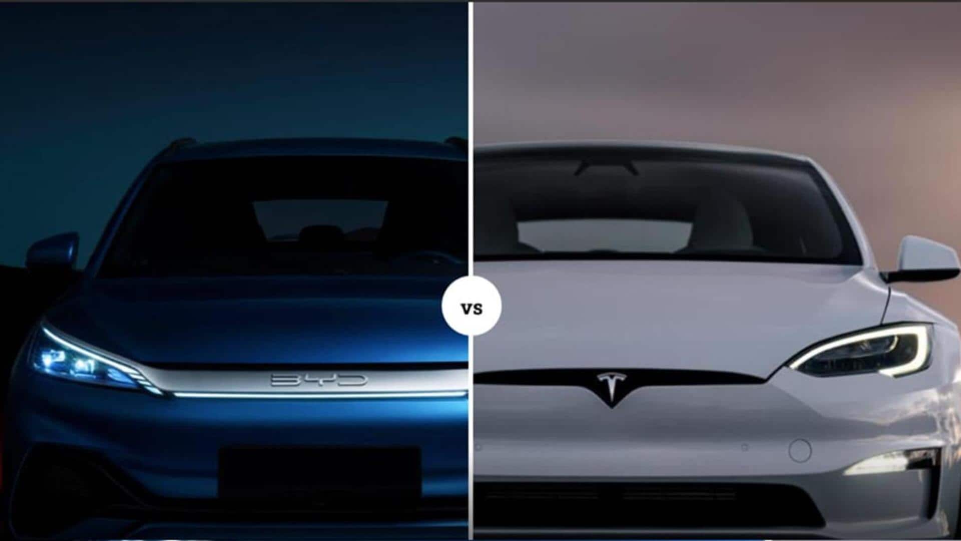 BYD on track to surpass Tesla in global EV sales