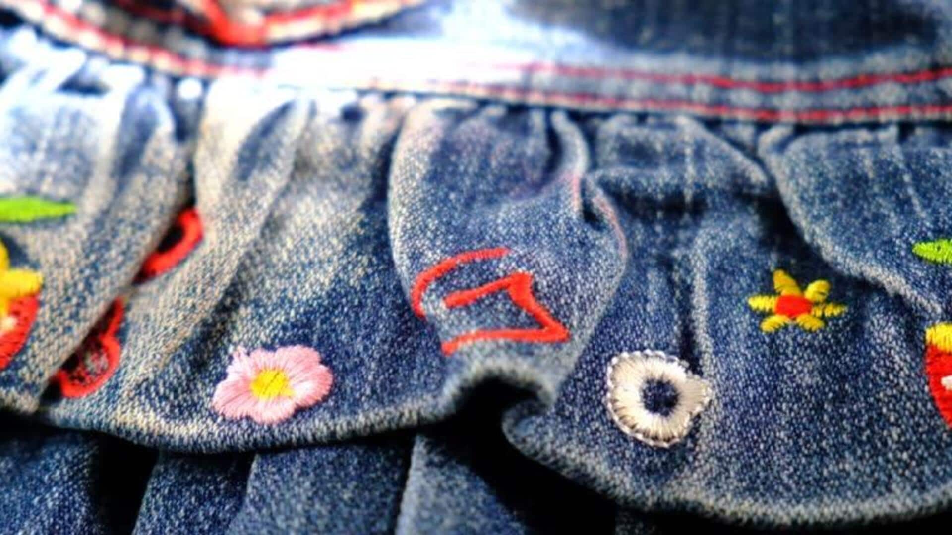 How to repurpose old denim with embroidery art