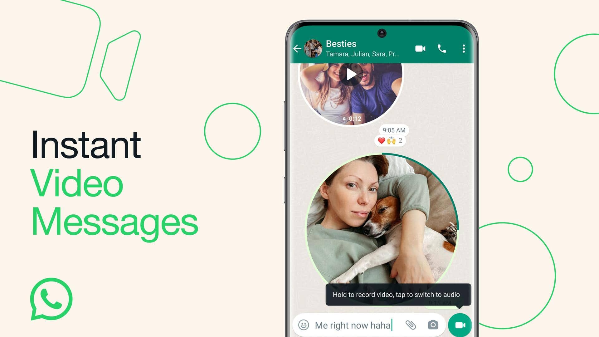WhatsApp introduces menu to toggle between audio and video messages