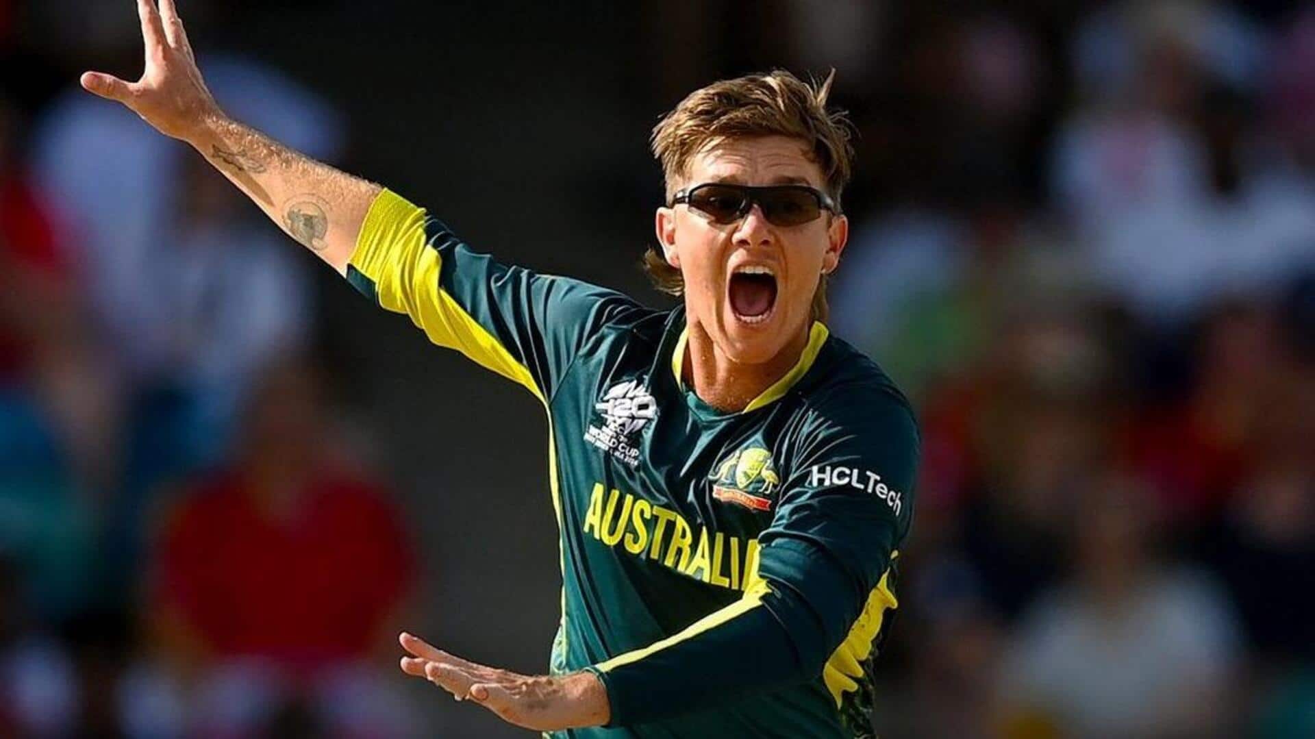 Adam Zampa becomes first Australian to complete 100 T20I wickets