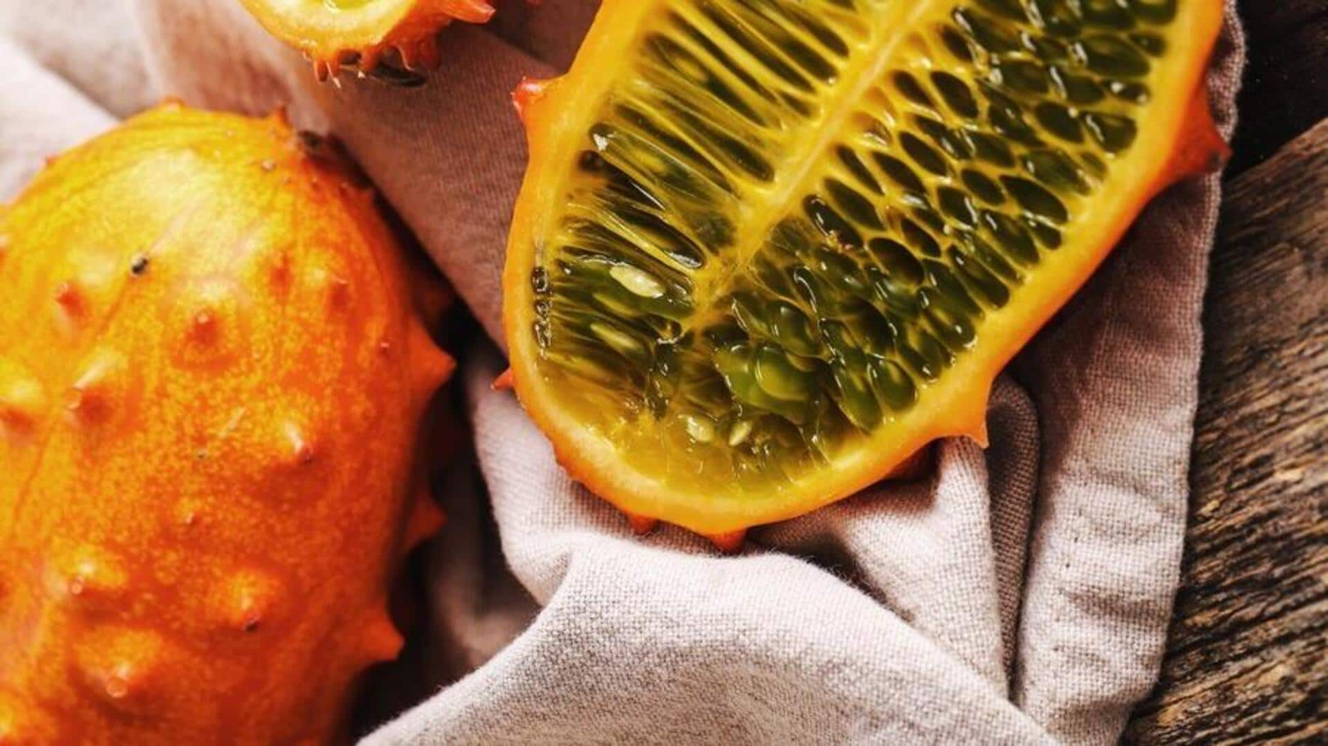 Excellent health benefits of kiwano or horned melon 