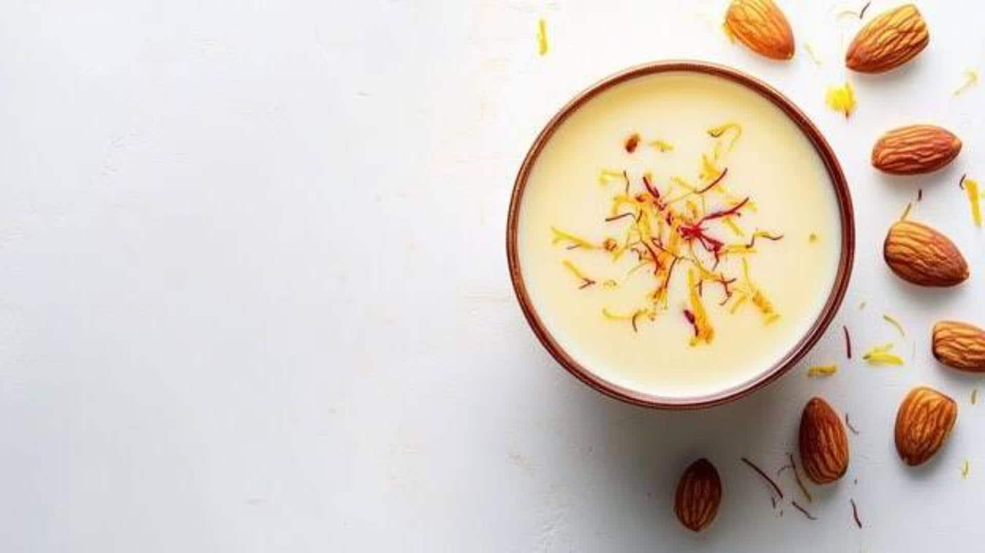 Sip this almond saffron milk during the monsoon 
