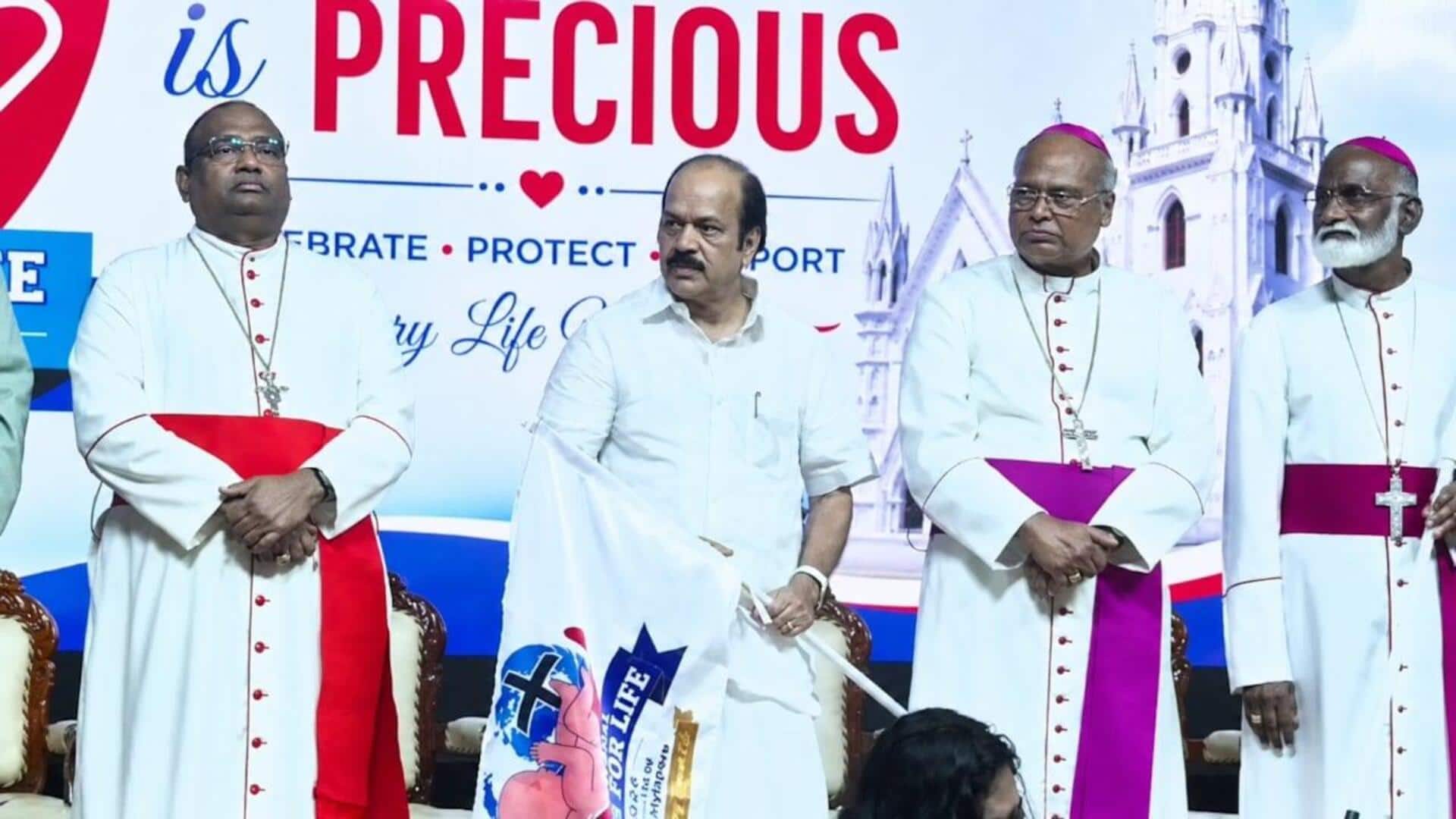 Tamil Nadu Speaker attends anti-abortion rally, sparks controversy
