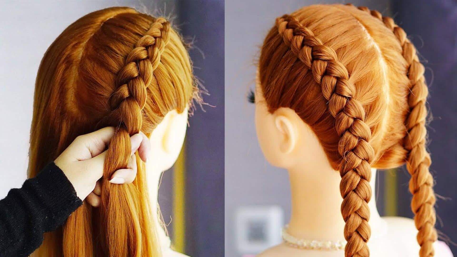 Be fashionable yet comfortable with these double-braid hairstyles