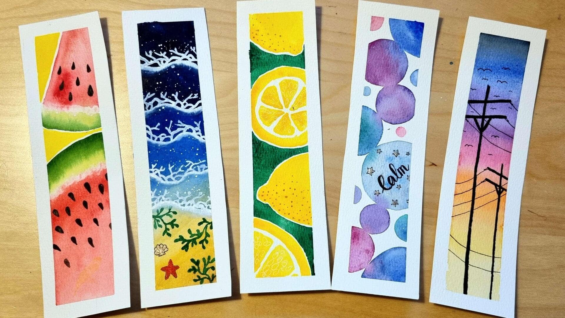 Revitalize serenity with DIY watercolor bookmarks