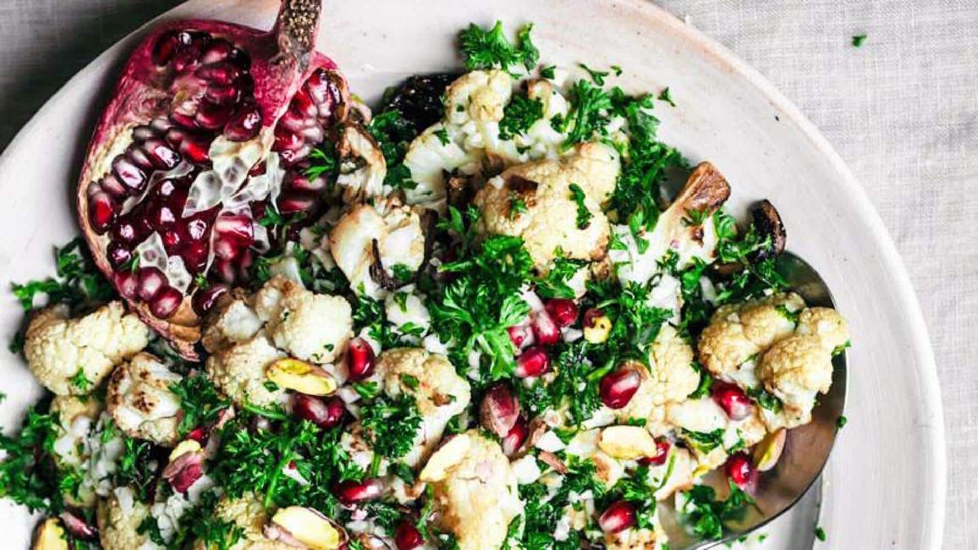 Cauliflower and pomegranate? Now, that's exciting!