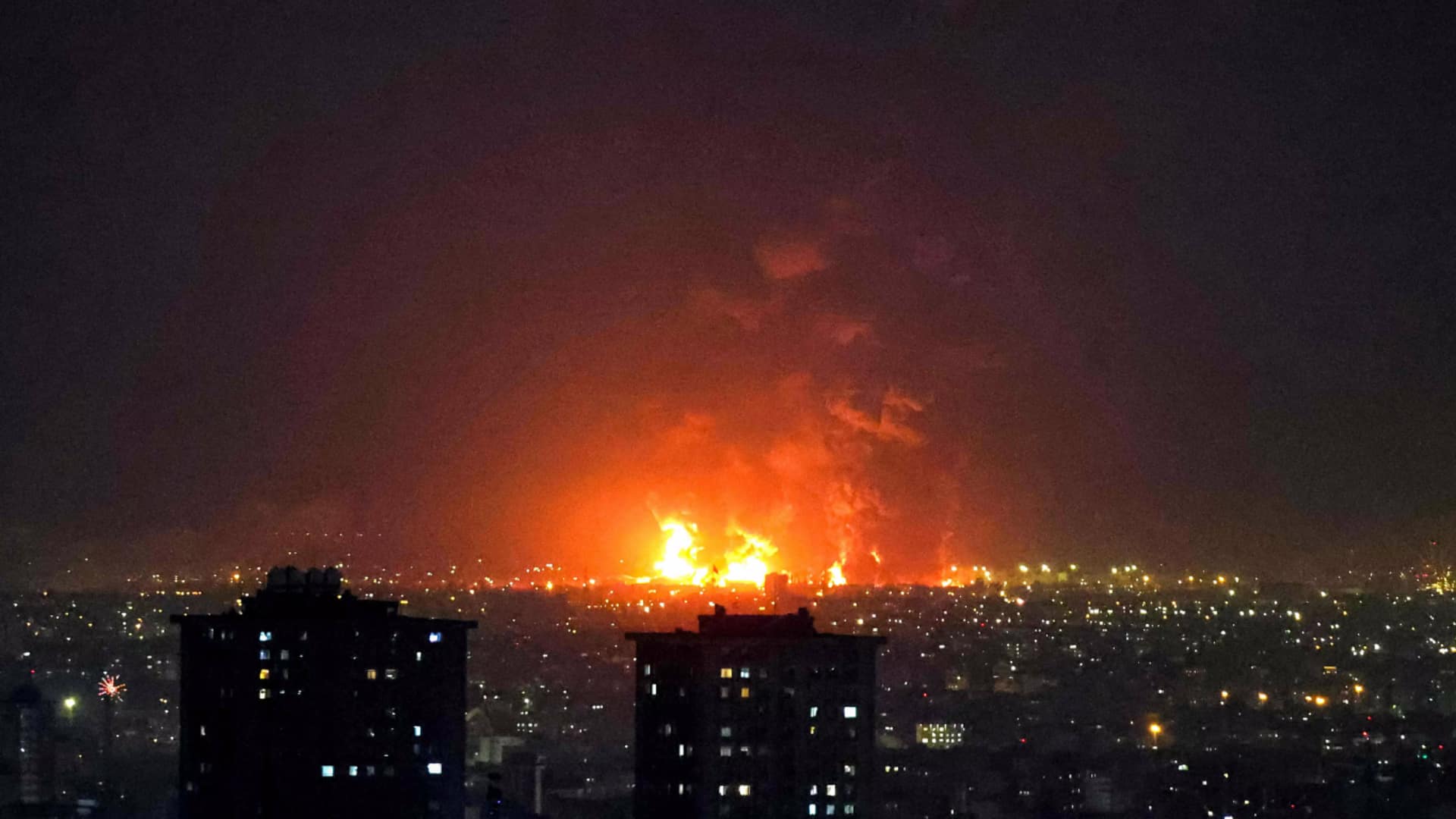 Israel strikes Tehran oil depots, massive fire turns skyline orange