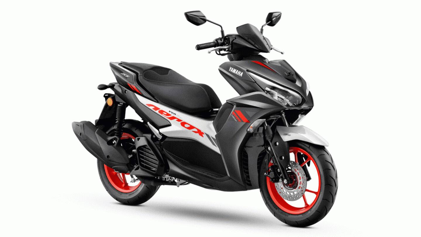 The scooter has 14-inch wheels and a 26.5-liter storage compartment The scooter has 14-inch wheels and a 26.5-liter storage compartment