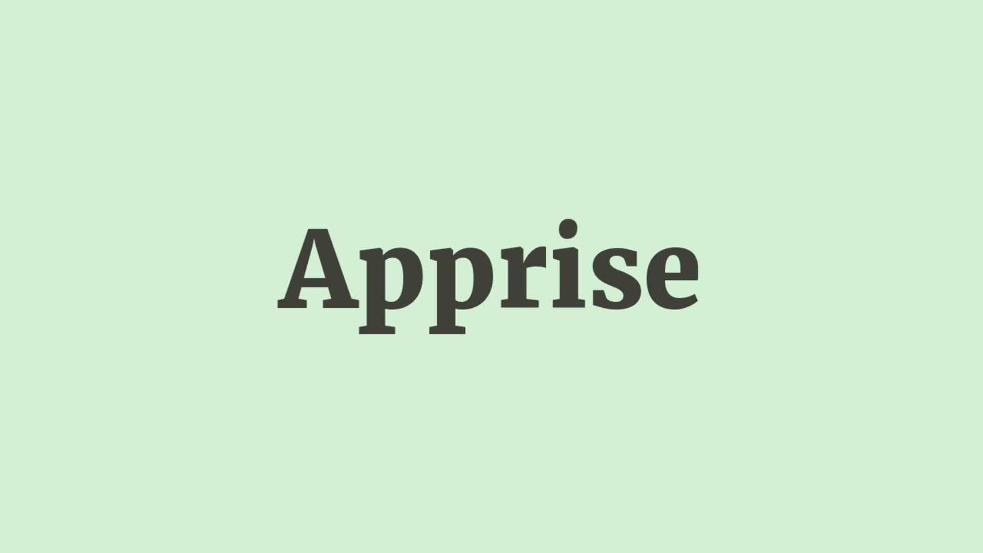 Word of the Day: Apprise