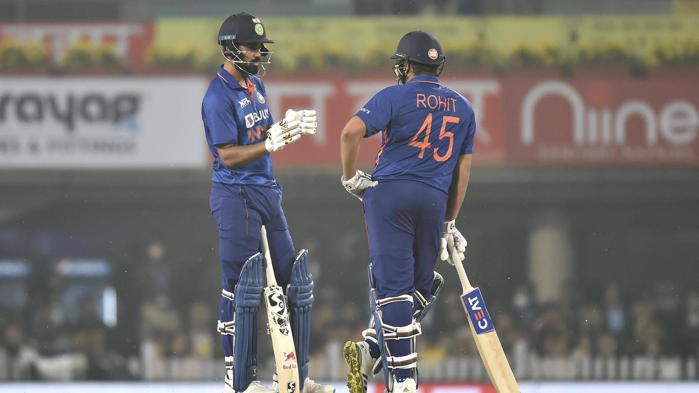 Rahul and Rohit contribute with the bat Rahul and Rohit contribute with the bat