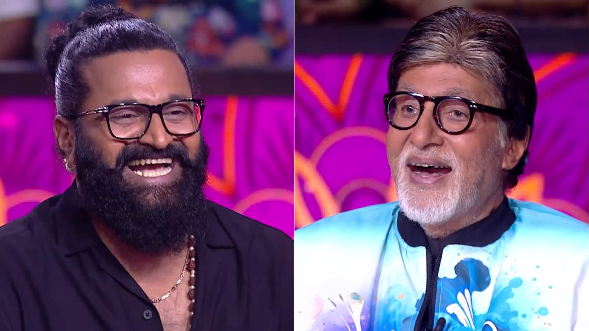 'KBC' promo: Rishab Shetty mimics Rajinikanth; Big B reenacts 'Agneepath' 'KBC' promo: Rishab Shetty mimics Rajinikanth; Big B reenacts 'Agneepath'