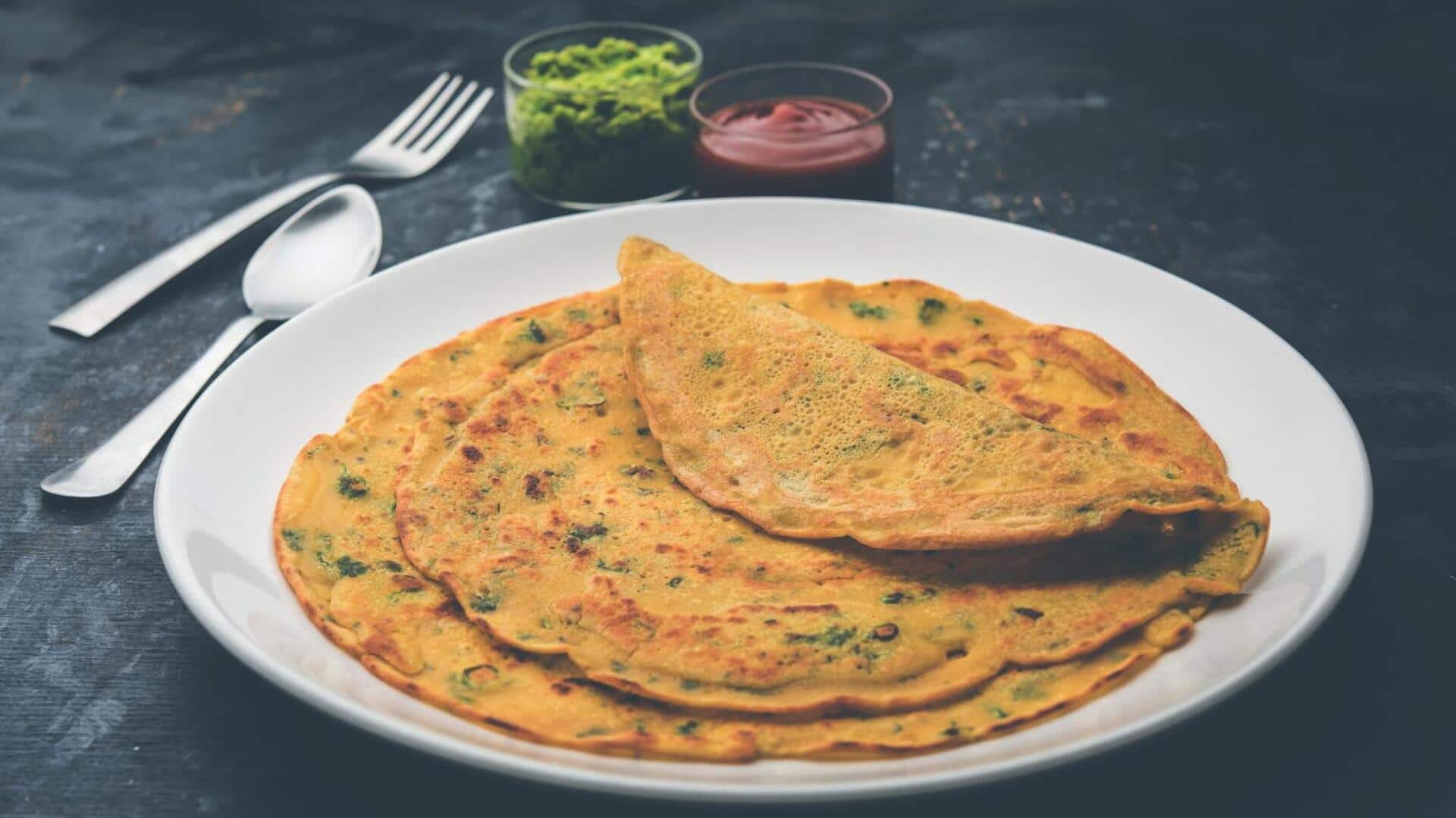 Recipe: Try this savory Indian chickpea flour crepes