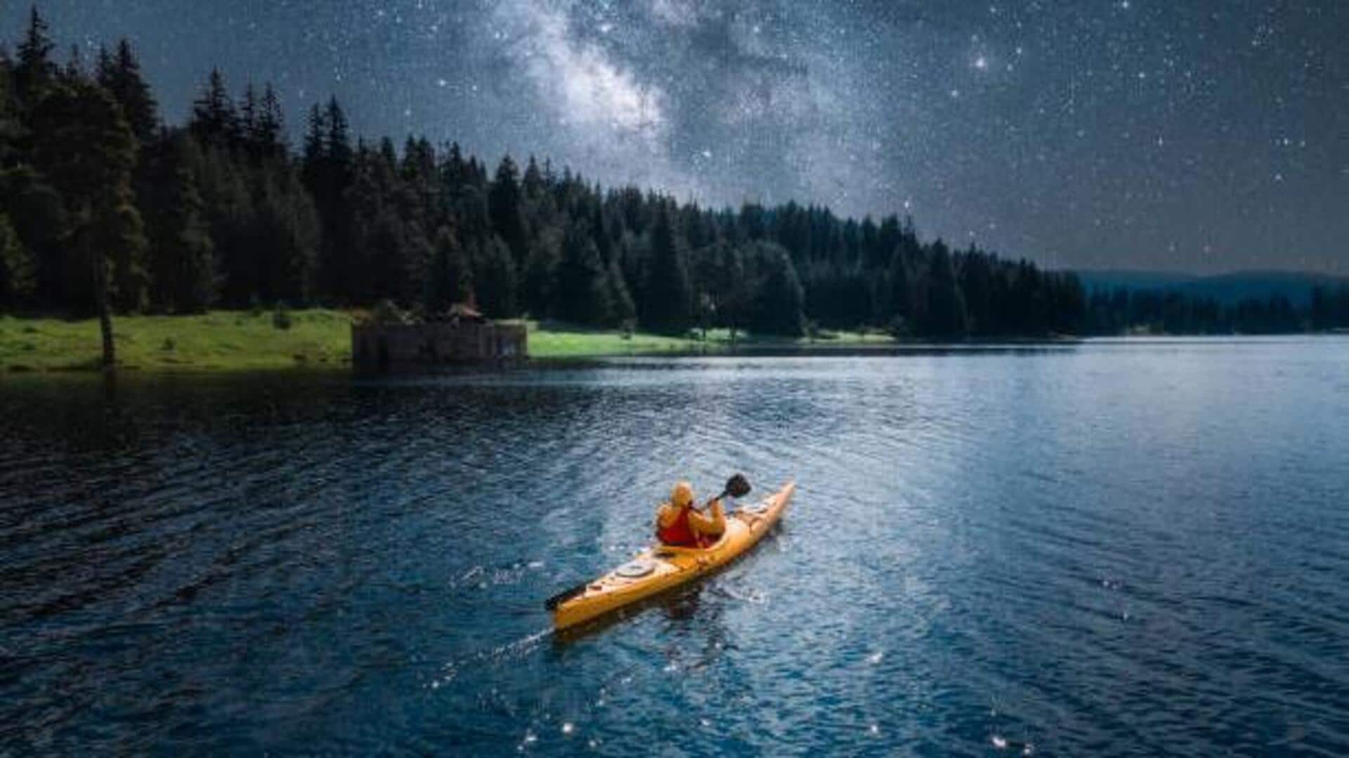 A magical kayaking adventure under the stars 