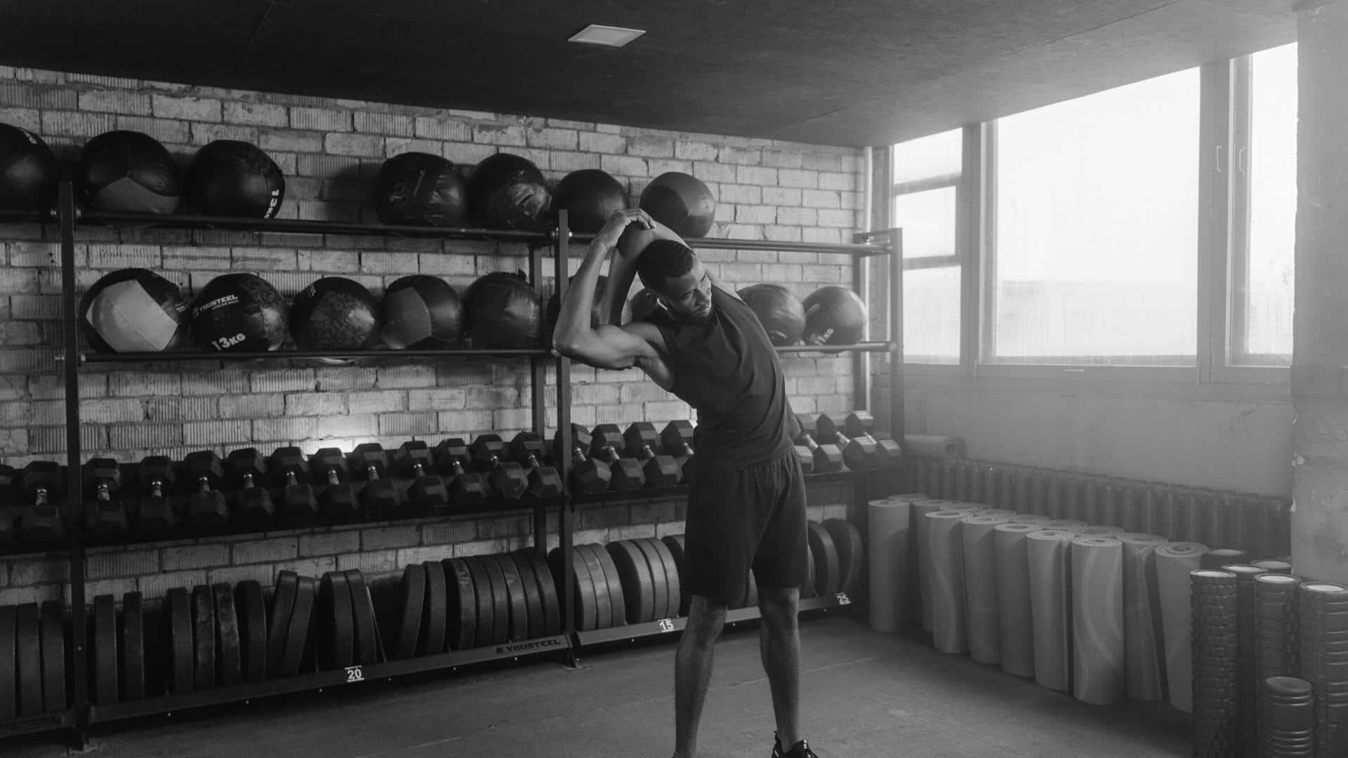 Try the windmill exercise for a full-body workout