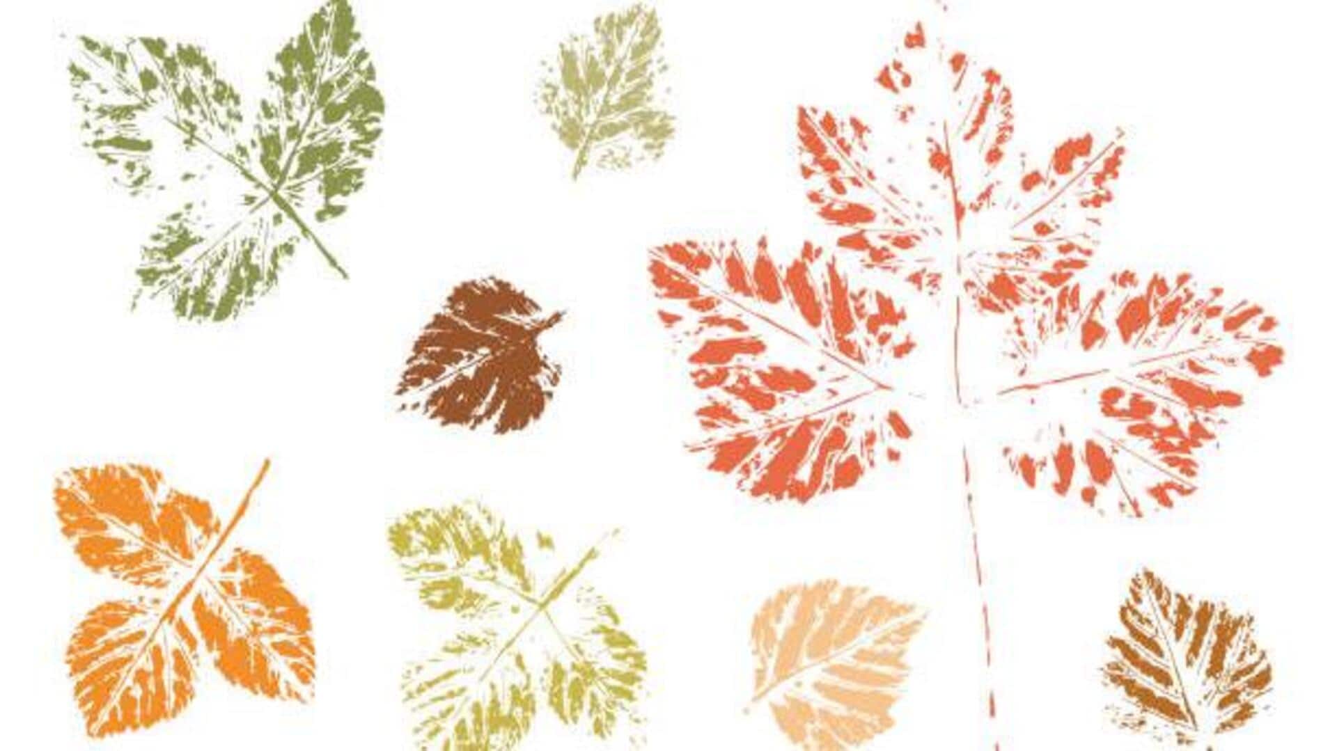 How to create unique designs using dried leaves 