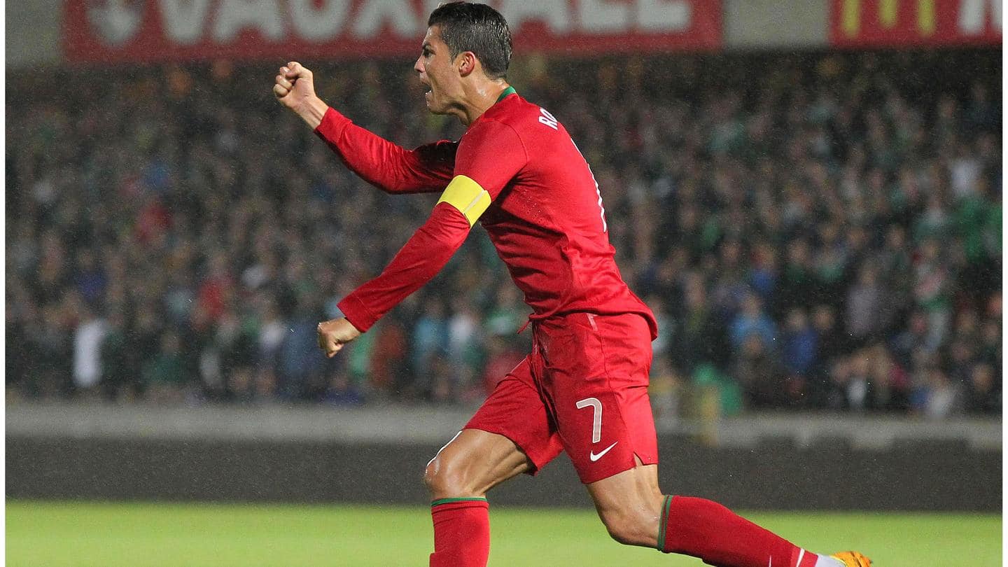 Cristiano Ronaldo scores his 10th international hat-trick: Key stats