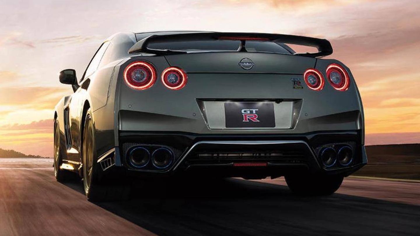 The car has swept-back headlamps and four exhaust tips The car has swept-back headlamps and four exhaust tips